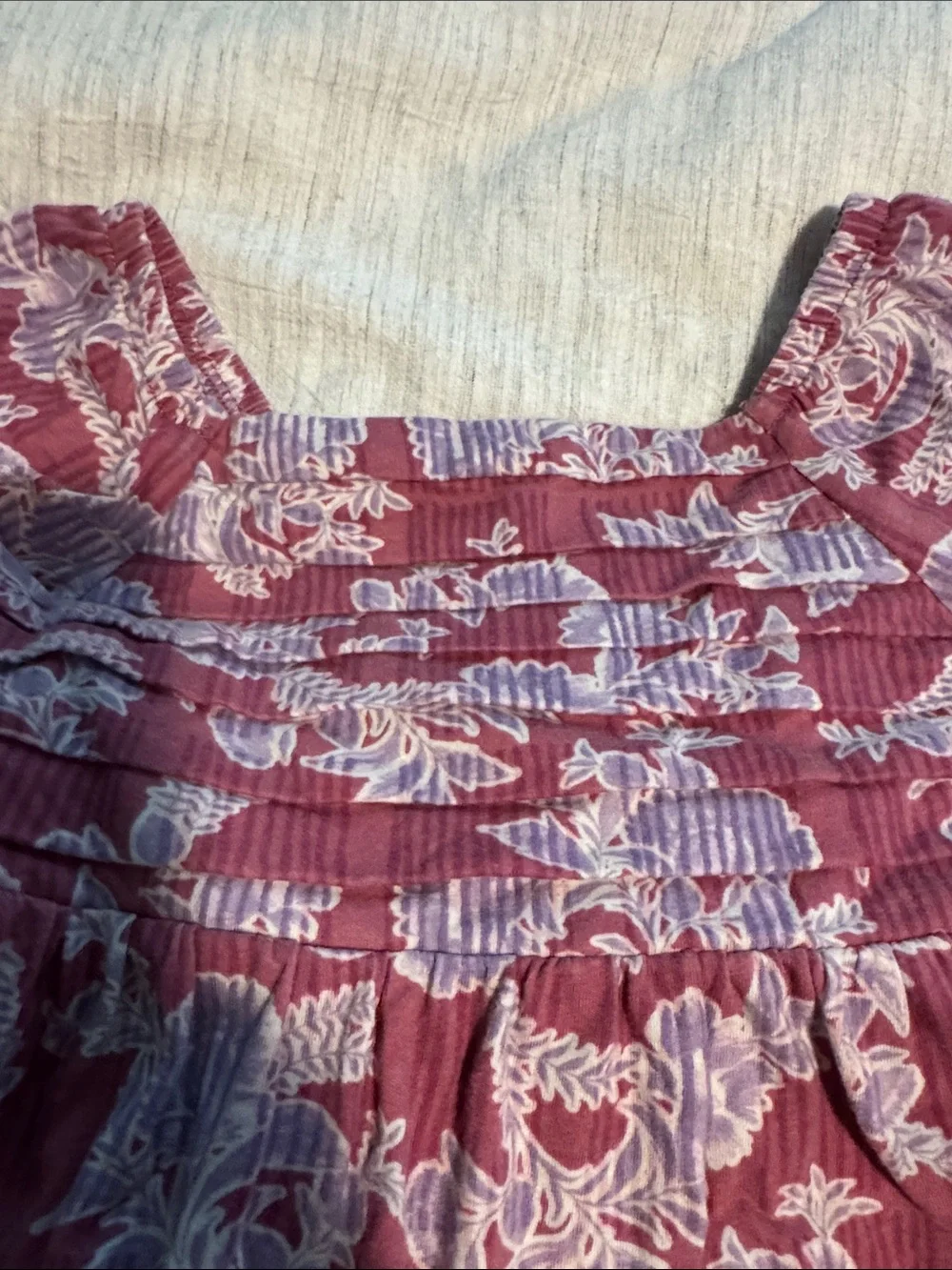 OshKosh B'gosh Mauve Floral Smocked Dress with Lavender Print